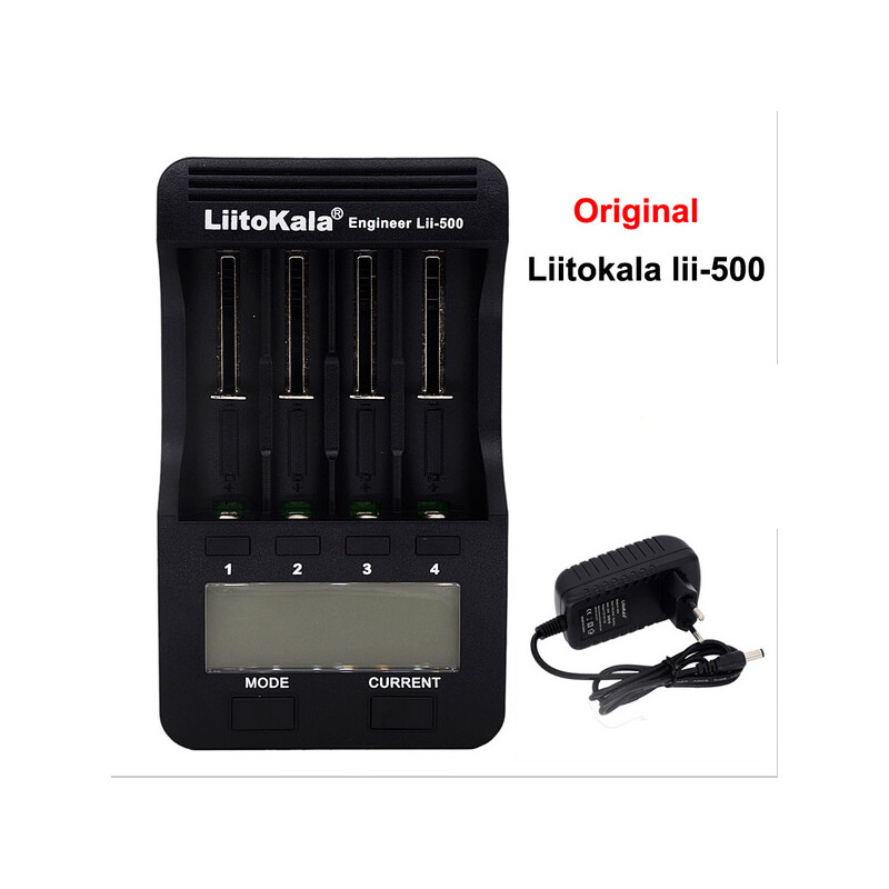 Інтелектуальний зарядний пристрій LiitoKala Lii 500 + адаптер 220V