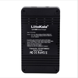 Интеллектуальное зарядное устройство LiitoKala Lii 500 + адаптер питания 220V, купить по лучшей цене - Вейп Шоп Steam Machine