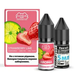 Набір Flavorlab Puff Salt Strawberry Lime (Полуниця Лайм) 50 мг 10 мл - Вейп Шоп Steam Machine