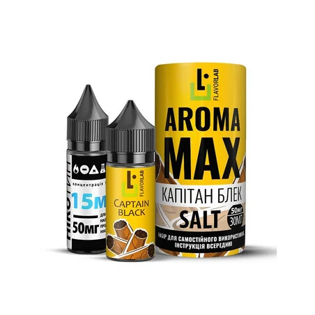 Набір Aroma Max Salt Kit Капітан Блек 30 мл - Вейп Шоп Steam Machine