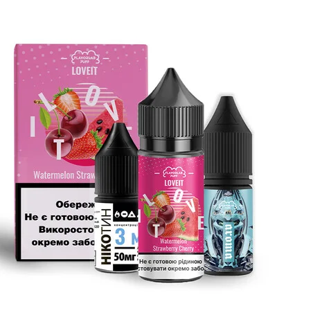 Набір Love It Salt Kit Watermelon Strawberry Cherry 30 мл - Вейп Шоп Steam Machine