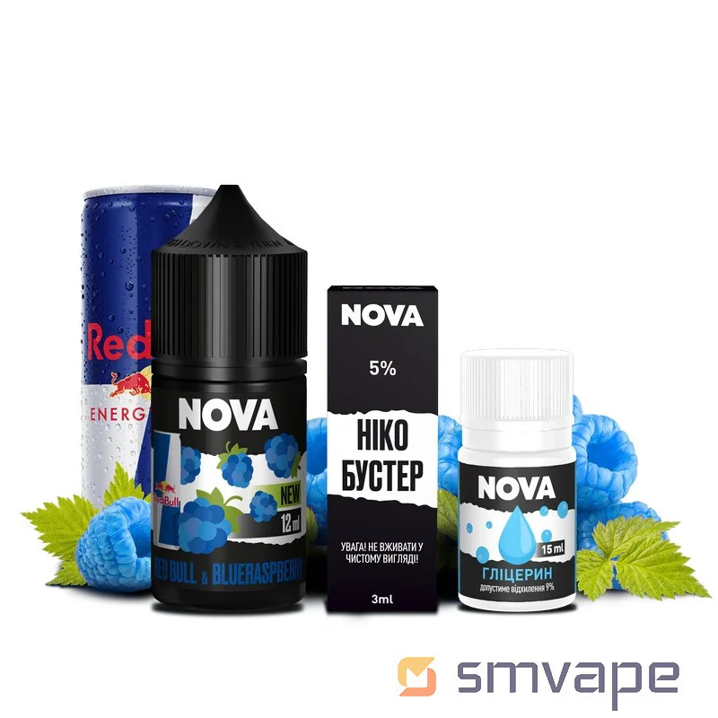 Набір Nova New Salt Kit Red Bull Blue Raspberry 30 мл