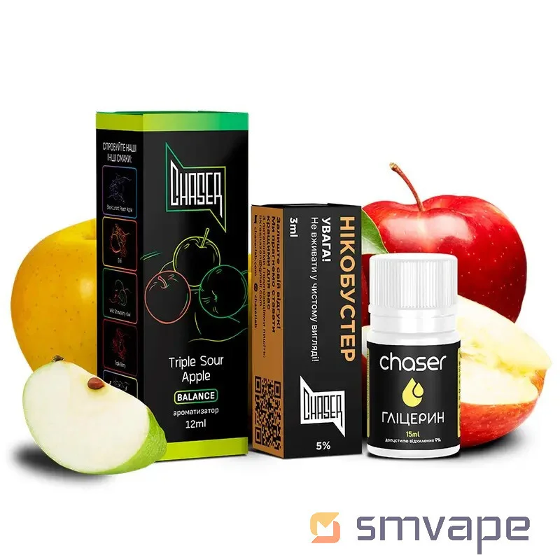 Набор Chaser Black Salt Kit Triple Sour Apple 30 мл