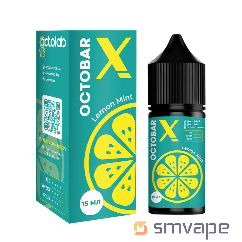 Набор Octobar X Salt Kit Lemon Mint 30 мл Набор Octobar X Salt Kit Lemon Mint 30 мл